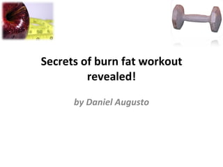Secrets of burn fat workout revealed! by Daniel Augusto 