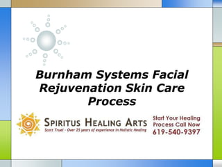 Burnham Systems Facial
Rejuvenation Skin Care
Process
 