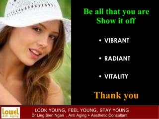 Be all that you are   Show it off   VIBRANT  RADIANT VITALITY  Thank you 