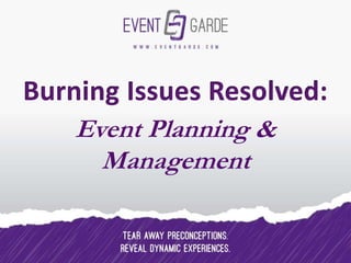Event Planning &
Management
 