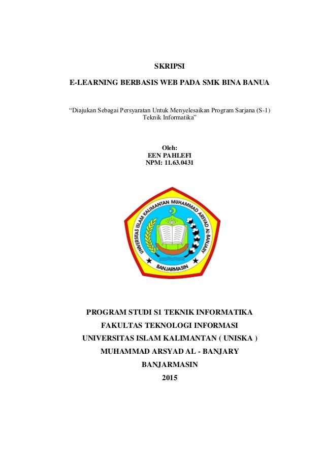 Skipsi E Learning Berbasis Web Pada Smk Bina Banua