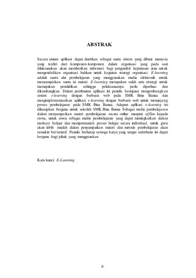 Contoh abstrak e-learning Contoh abstrak e-learning