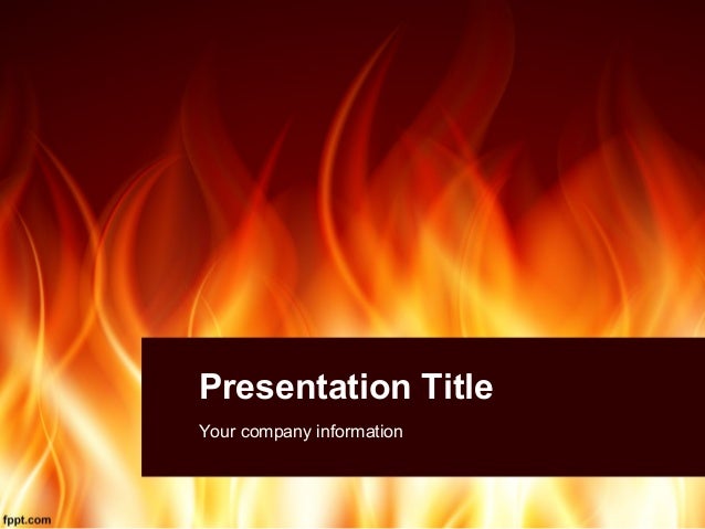 Burning Powerpoint Background Or Fire Effect Powerpoint Template for