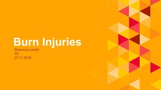 Burn InjuriesShamma Lootah
R3
27.11.2018
 