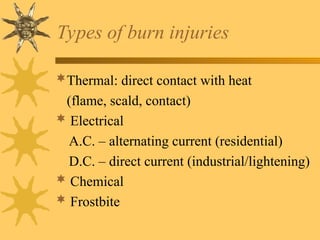 BurnManagement in surgery, ABCD of burns management | PPT
