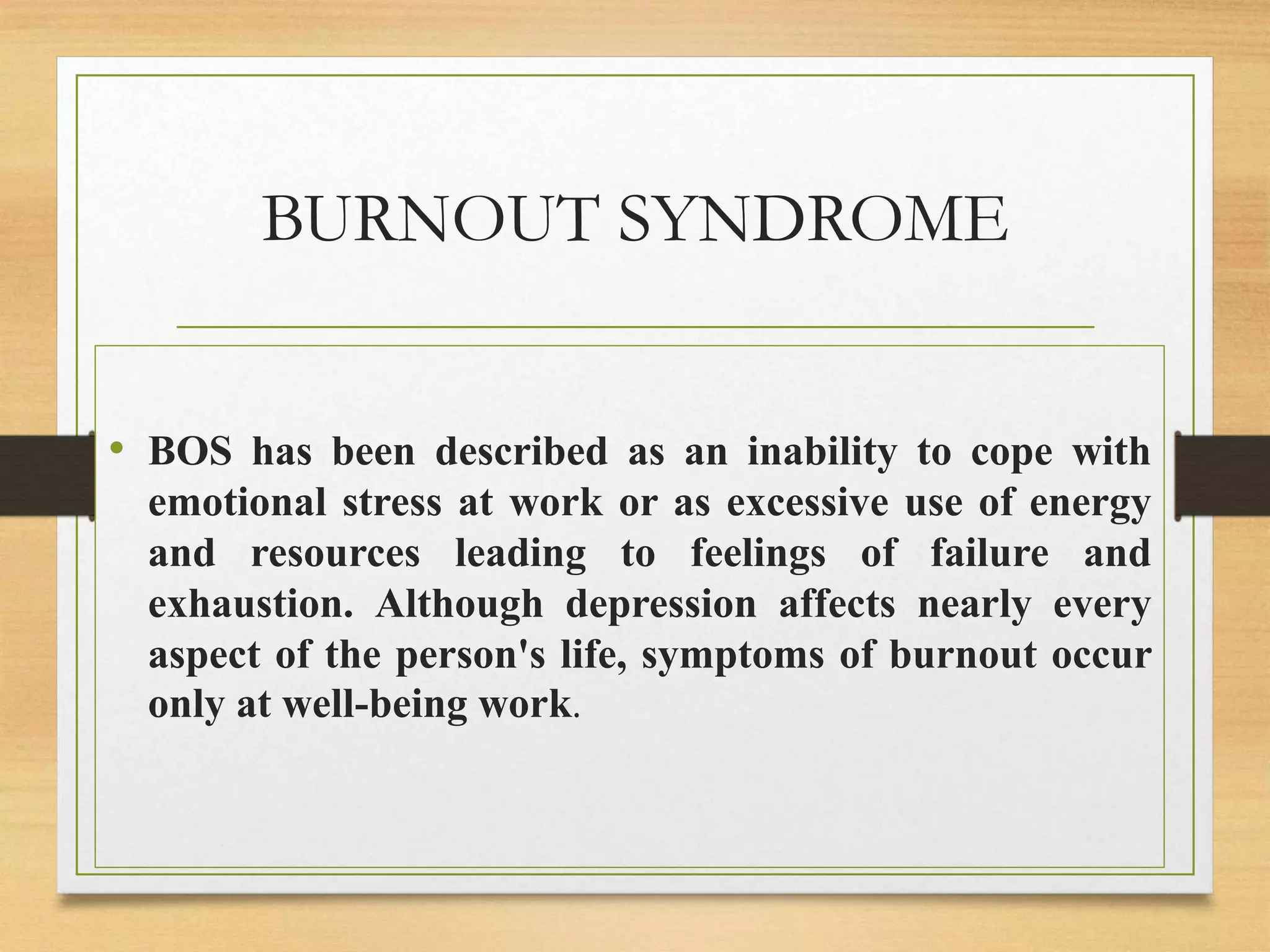 Burnout syndrome in CCU