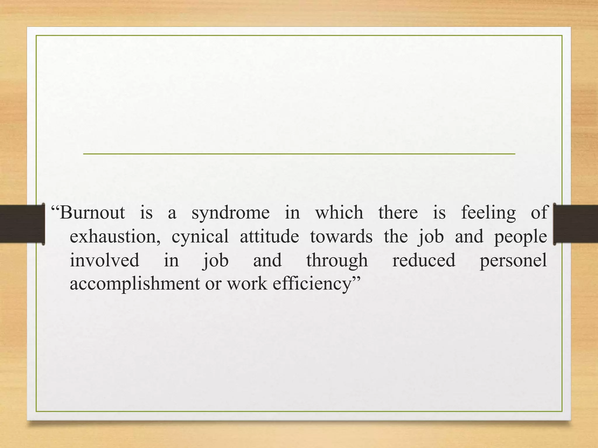 Burnout syndrome in CCU