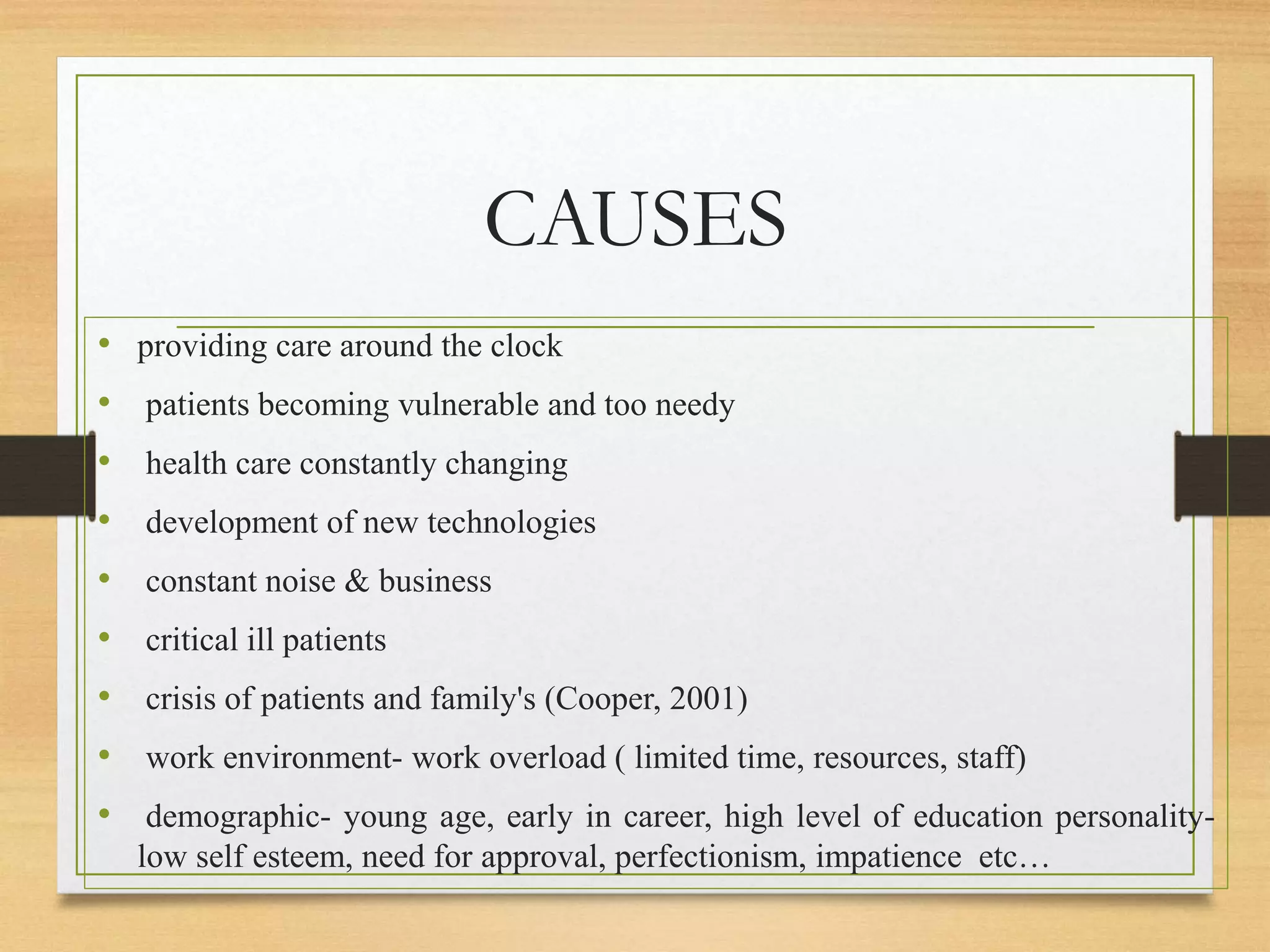 Burnout syndrome in CCU