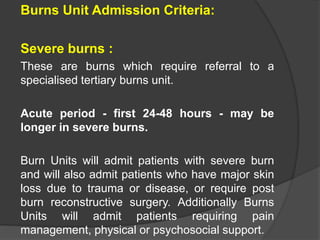 Burn treatment protocol | PPTX