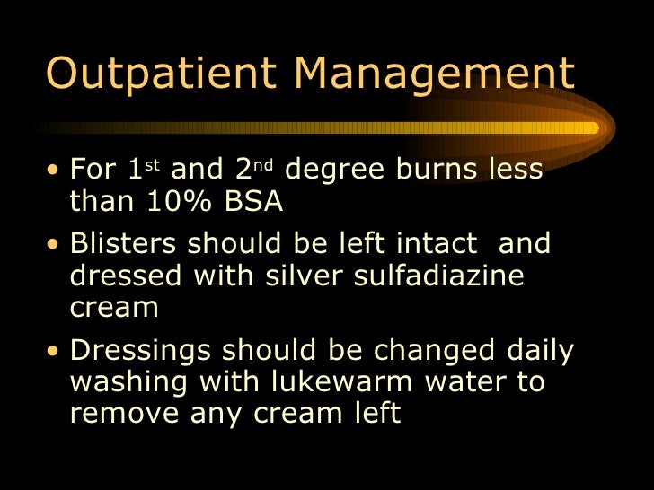 Dressing 2Nd Degree Burn