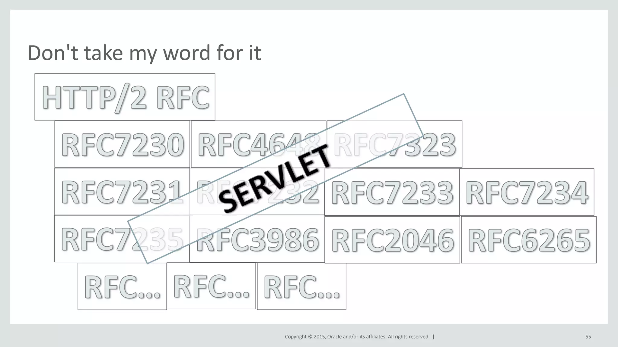 Copyright © 2015, Oracle and/or its affiliates. All rights reserved. |
Don't take my word for it
55
 