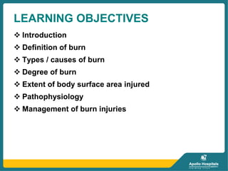 BURNS AND ITS MANAGEMENT.pptx PREPARED BY NEHA KEWAT | PPTX