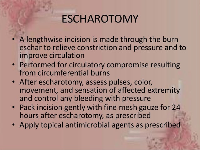 Escharotomy Burn Patient Diet
