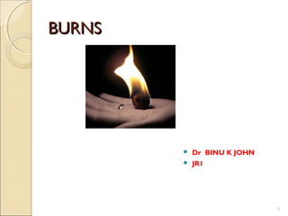 BURNSBURNS
 Dr BINU K JOHN
 JR1
1
 