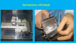 Dermatome with blade
 