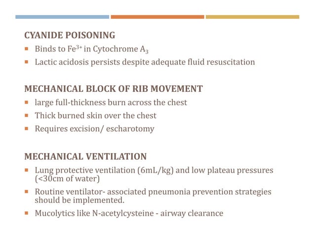 Anaesthetic management in a patient of burns injury | PPTX | First Aid ...