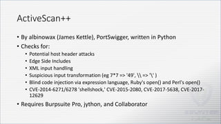 Burp better - Finding Struts and XXE Vulns with Burp Extensions | PPTX