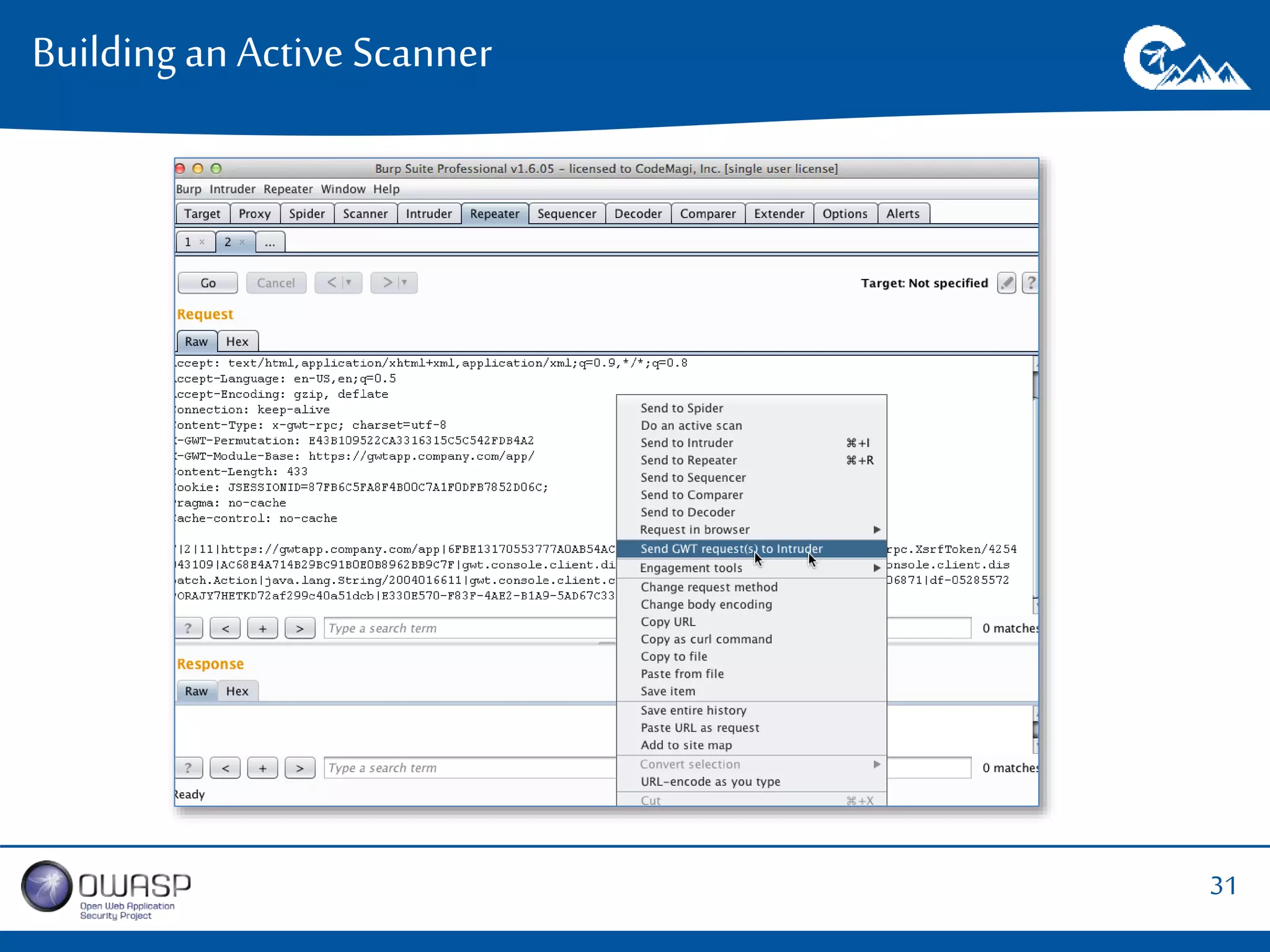 31 
Building an Active Scanner 
 