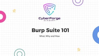 Burp Suite 101
What, Why and How
 