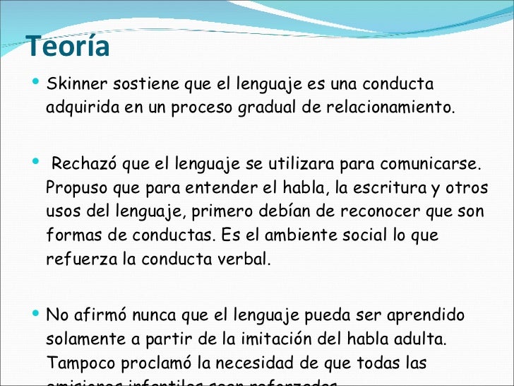 Teoria de skinner lenguaje_teoria_online