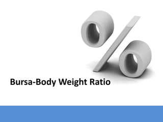 Bursa-Body Weight Ratio
 