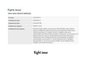 Right issue
 