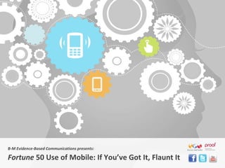 B-M Evidence-Based Communications presents: Fortune  50 Use of Mobile: If You ’ve Got It, Flaunt It 