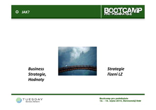 JAK?




   Business     Strategie
   Strategie,   řízení LZ
   Hodnoty



                            11
 