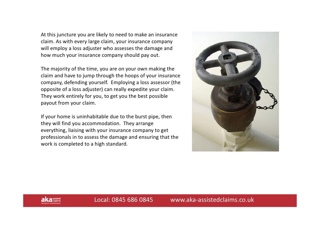 What should you do when your water pipe bursts?