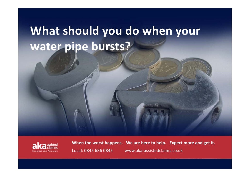 What should you do when your water pipe bursts?