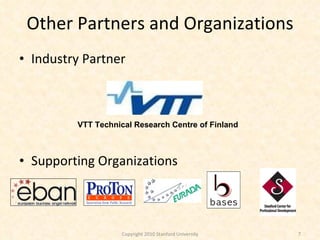 Other Partners and Organizations <ul><li>Industry Partner </li></ul><ul><li>Supporting Organizations </li></ul>Copyright 2...