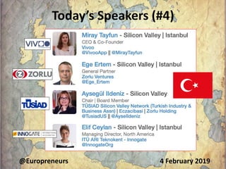 Today’s Speakers (#4)
4 February 2019@Europreneurs Copyright Burton H Lee 2019 4
 