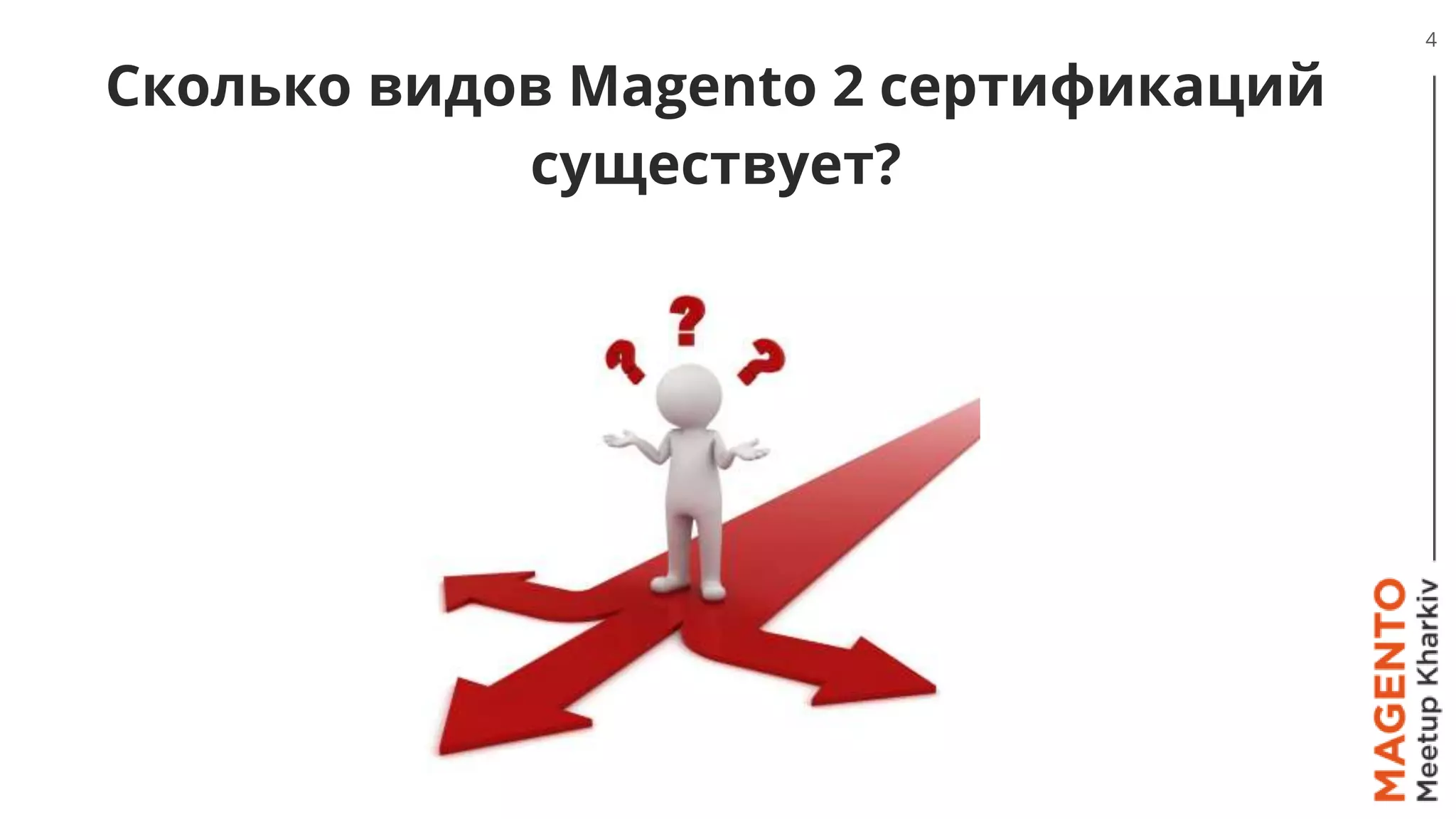 Сколько видов Magento 2 сертификаций
существует?
4
 