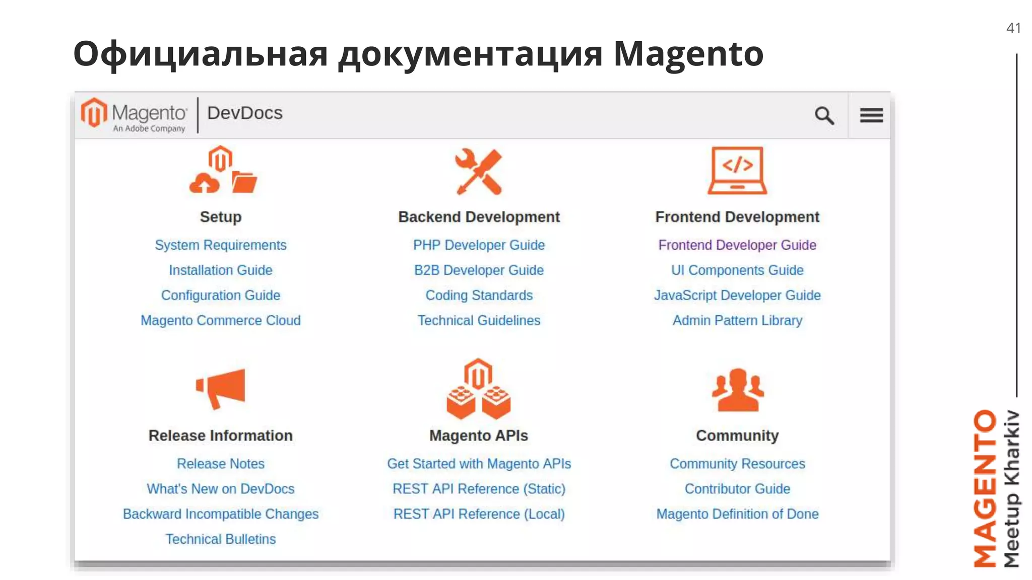 Официальная документация Magento
41
 