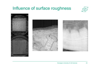 Influence of surface roughness
Norwegian University of Life Sciences 25
 