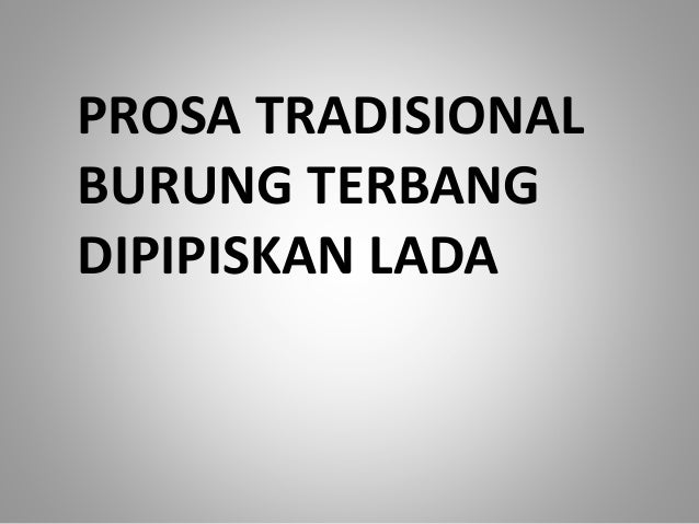 Burung terbang dipipiskan lada