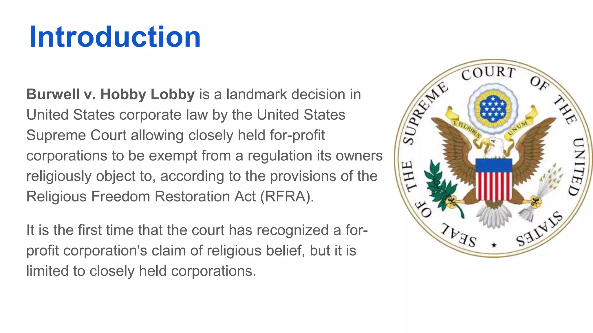 Burwell vs hobby lobby PPT