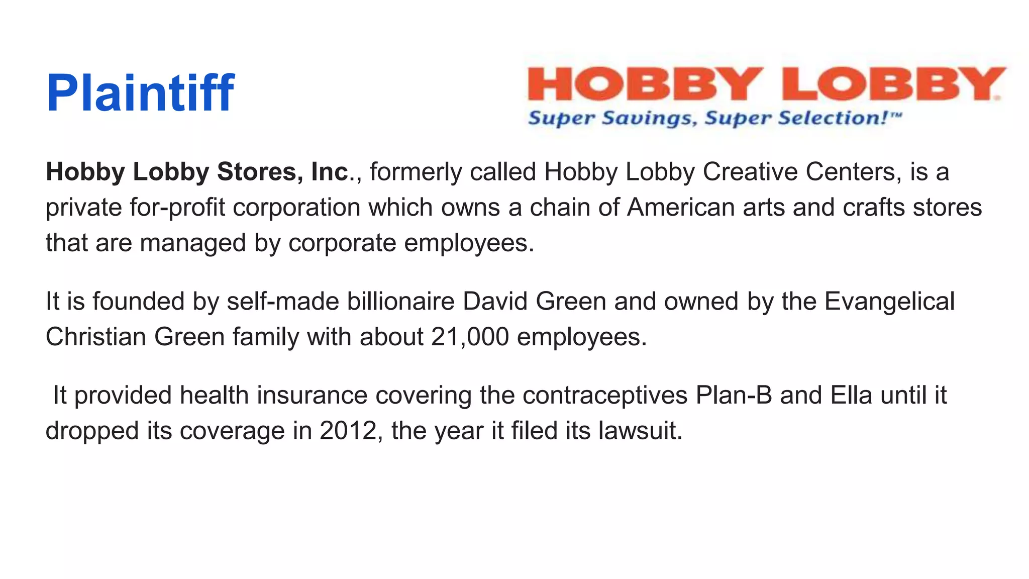 Burwell vs hobby lobby PPT