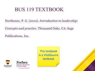BUS 119 Course Overview | PPTX