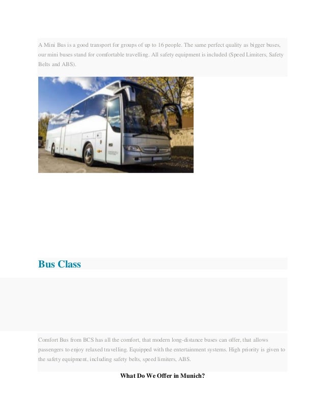 Bus Charter Munich Coach Hire Rental Company