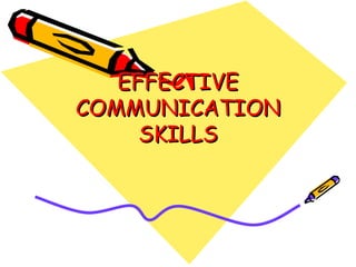EFFECTIVE COMMUNICATION SKILLS 