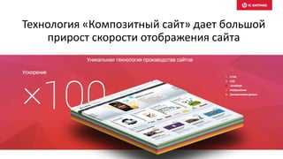 Технология «Композитный сайт» дает большой
прирост скорости отображения сайта
 