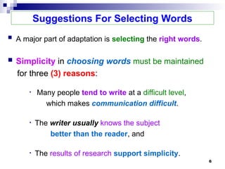 Communication chapter 2 Adaptation words | PPT