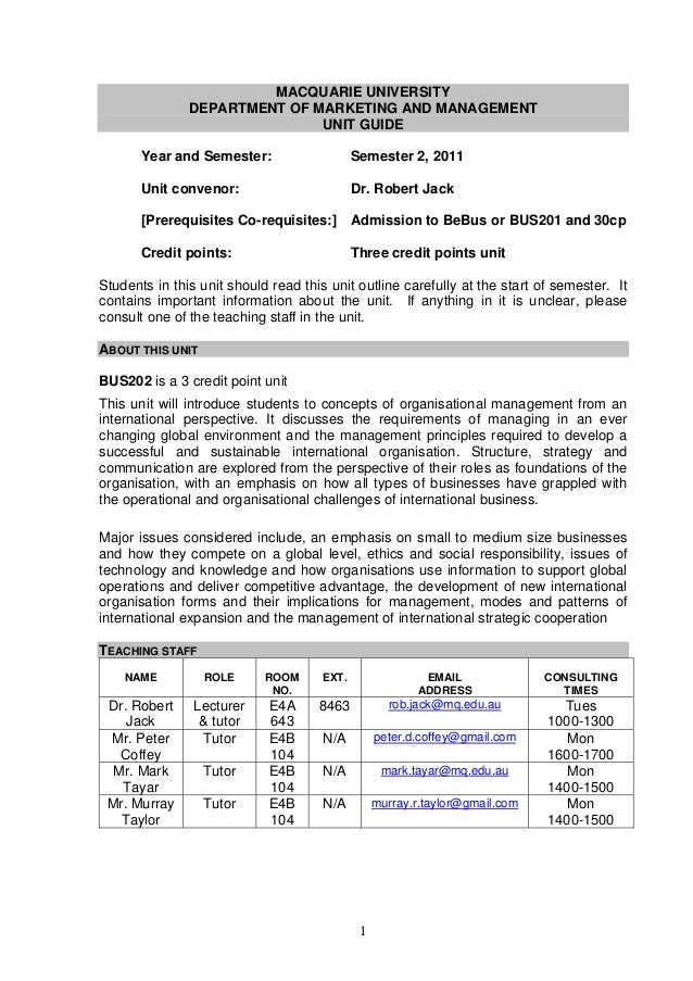 bus202 international business operations 2011 s2 macquarie email format