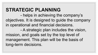 Financial planning is the process of deciding
how an organization can accomplish its
financial goals and objectives. It is...