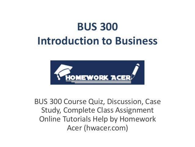 To do online homework bus