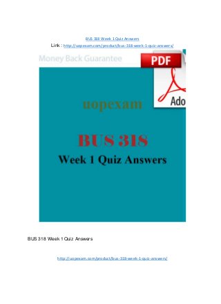 BUS 318 Week 1 Quiz Answers
Link : http://uopexam.com/product/bus-318-week-1-quiz-answers/
BUS 318 Week 1 Quiz Answers
http://uopexam.com/product/bus-318-week-1-quiz-answers/
 