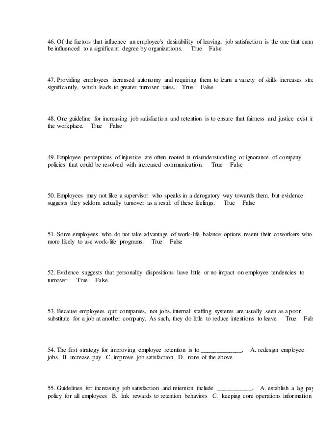 job satisfaction quiz