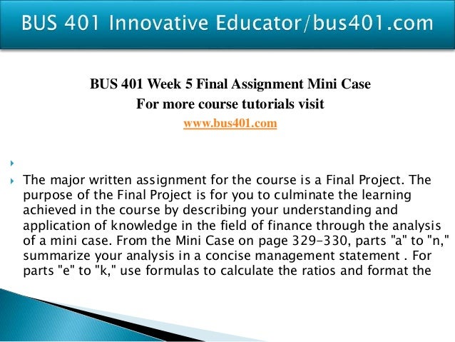 bus 401 module 5 case study Find a+ essays, research papers, book notes, course notes and writing tips millions of students use studymode to jumpstart their assignments. bus 401 module 5 case study Find a+ essays, research papers, book notes, course notes and writing tips millions of students use studymode to jumpstart their assignments.