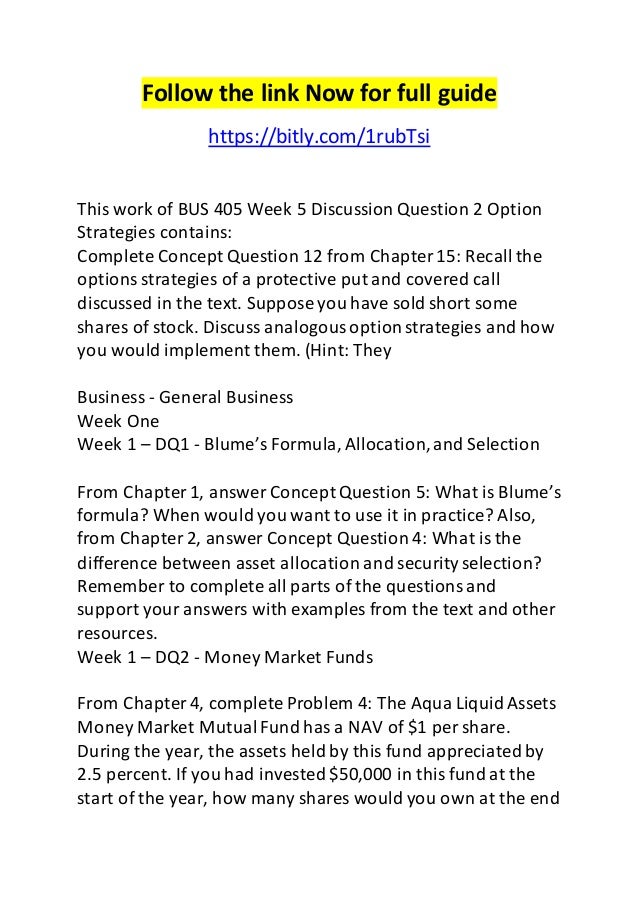 Options strategies questions